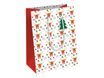 Clairefontaine - Sac cadeau - 21,5 cm x 10,2 cm x 25,3 cm - flocons blanc