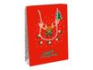 Clairefontaine - Sac cadeau - 26,5 cm x 14 cm x 33 cm - flocons rouge