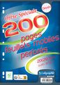 Calligraphe - feuilles simples A4 - 200 pages - grands carreaux (Seyes) - perforées