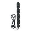 zenitech - Multiprise 8 prises avec interrupteur - noir - 1,5 m
