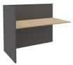 Banque d'accueil Module de départ haut OLA - L162,5 x H112 x P82,5 cm - structure carbone, plateau chêne clair