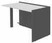 Banque d'accueil Retour direct bas OLA - L122,5 x H75,5 x P62,5 cm - structure carbone, plateau blanc perle