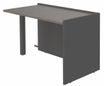Banque d'accueil Retour direct bas OLA - L122,5 x H75,5 x P62,5 cm - structure carbone, plateau chêne gris