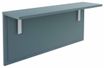 Tablette pour banque d'accueil OLA - réglable en hauteur - L100 x P30 cm - equerre blanche (A positionner sur module haut ou retour direct haut) - bleu argile