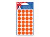 Apli Agipa - 168 Étiquettes oranges rondes - 28 x 6 mm - diamètre 15 mm - réf 111845