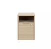 Caisson mobile ABSOLU - Profondeur 60 cm - 1 tiroir/1 niche - Chêne structuré