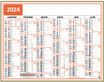 Calendrier Classique - 6 mois par face - 21 x 26,5 cm - Oberthur