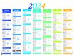 Calendrier Nuance - 7 mois par face - 21 x 26,5 cm - Oberthur