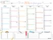 Bullet Calendrier - 6 mois par face - 40,5 x 55 cm - Oberthur