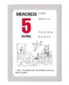 Oberthur - Bloc éphéméride humoristique - 6 x 9 cm - gris
