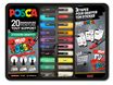 Posca - Pack de 20 marqueurs - pointes et couleurs assorties - spécial stickers