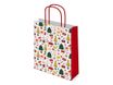 Logistipack - 50 sacs cadeau Kraft - poignées torsadées - 23 cm x 12 cm x 30 cm - noella