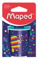 Maped Pixel Party - Taille-crayons canette - 2 trous (blister 100% carton) - disponible dans différentes couleurs