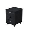 Caisson mobile Trend - L43xP52xH59,5 cm - 3 tiroirs avec serrure - imitation frêne noir