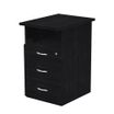 Caisson hauteur bureau Trend - L43xP60xH72 cm - 3 tiroirs + 1 niche - imitation frêne noir