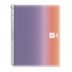 Notebook Aurora, Couverture souple, A4, quadrillage 5x5 mm, 120 feuilles de 4 couleurs, Miquelrius, Provence.