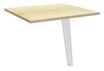 Retour direct pour bureau Steely - L80 - pied blanc - plateau erable