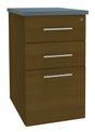 Caisson HT bureau - steely/stelly manager - Profondeur 60 cm - noyer - top bleu argile