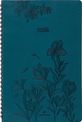Agenda à spirale Primrose - 1 semaine sur 2 pages - 17 x 24,5 cm - vert canard - Oberthur