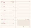 Oberthur - Recharge pour organiseur - 1 semaine par page et 1 page de notes - 9,5 x 19,5 cm