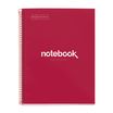 Notebook Emotions, Couverture rigide, A4, lignes horizontales 7 mm, 80 feuilles de 1 couleur, Miquelrius, Rouge.