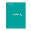 Notebook Emotions, Couverture souple, A4, lignes horizontales 7 mm, 120 feuilles de 5 couleurs, Miquelrius, Turquoise.