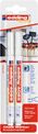 Edding 4085 - Blister de 2 marqueurs craie blanc liquide - pointe ogive fine