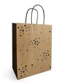 Sac kraft poignées torsadées Starry - 18 x 8 x 22 cm