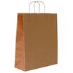 Sac kraft poignées torsadées Jungle terracotta -  36 x 12 x 41 cm