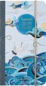Agenda de poche à élastique Sakura - 1 semaine sur 2 pages - 9,5 x 17,5 cm - vagues - Oberthur