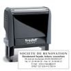 Tampon personnalisé avec 7 lignes - zone d'impression 70 x 25 mm - Trodat Printy 4915 gris