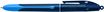 BIC 4 Couleurs Smooth Pro - Stylo-Bille rechargeable & rétractable, pointe moyenne (1,0 mm)  corps bicolore: bleu foncé et bleu clair - encre ultra douce -(*rechargeable en noir & bleu)