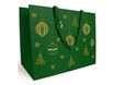 Logistipack - Sac cadeau - 20 cm x 10 cm x 17 cm - vert, impression dorée