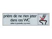 Pickup - Plaque de signalisation - 165 x 44 mm - prière de ne rien jeter