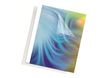 Fellowes - 100 couvertures à reliure pour machine thermique A4 (21 x 29,7 cm) - 220 g/m² - 1,5 mm - face transparente, dos carton blanc
