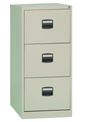 Classeur métallique monobloc professionnels - 3 tiroirs - H102 x L41 x P62 cm - beige