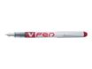 Pilot V Pen - Stylo plume - rouge - 0,4 mm - pointe moyenne