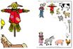 Apli - 3 feuilles gommettes ferme