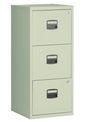 Classeur métallique monobloc - 3 tiroirs - H102 x L41 x P40 cm - beige