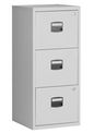 Classeur métallique monobloc - 3 tiroirs - H102 x L41 x P40 cm - gris clair