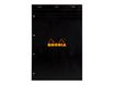 Rhodia - Bloc notes - A4 + - 160 pages - petits carreaux - noir