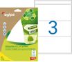 Apli Agipa - Etui A5 - 42 Étiquettes 100% recyclées blanches multi-usages - 64 x 133 mm - coins arrondis - réf 101251
