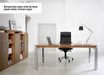 Bureau bois SLIVER - 190 cm - Pieds métal - Noyer et bronze