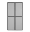 Armoire haute à rideaux EASY OFFICE - 110 x 204 x 41,5 cm - Corps et poignée anthracite - Rideaux gris