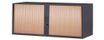 Réhausse pour armoire à rideaux métalliques - L120 x P43 x H43 cm - anthracite/imitation hêtre