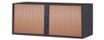Réhausse pour armoire à rideaux métalliques - L120 x P43 x H43 cm - anthracite/imitation merisier