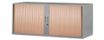 Réhausse pour armoire à rideaux métalliques - L120 x P43 x H43 cm - silver/imitation hêtre