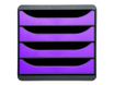 Exacompta BigBox - Module de classement 4 tiroirs - gris/violet