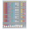 Nobo - Planning annuel à fiches T - 12 colonnes - 80 x 96 cm
