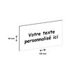 Plaque personnalisée avec votre texte - 120 x 60 mm - blanche - adhésivée prête à poser